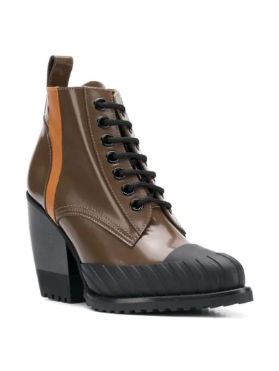 Shop Chloé 90 Rylee Ankle Boots In Brown