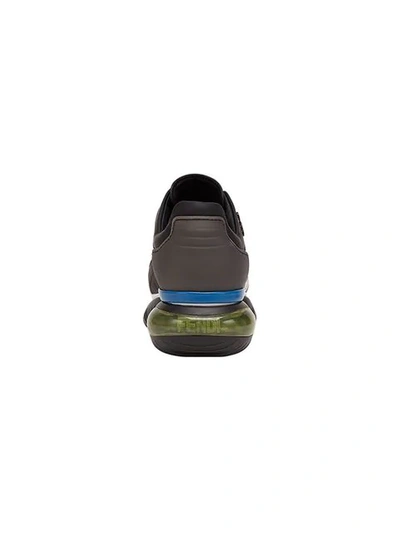 Shop Fendi Multicoloured Fila Mania New Age Leather Sneakers - Black