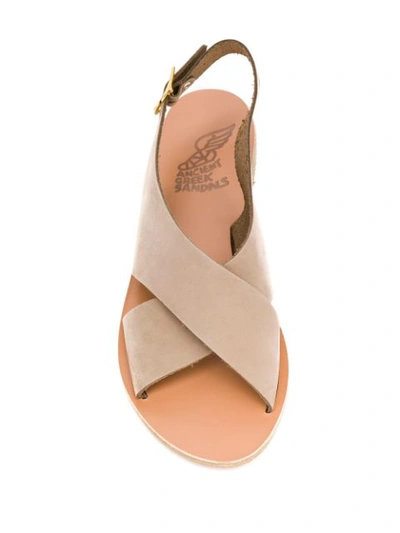 Shop Ancient Greek Sandals Wrap Front Sandals In Neutrals
