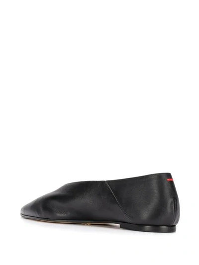 Shop Aeyde Pointed Toe Ballerina Shoes In Black