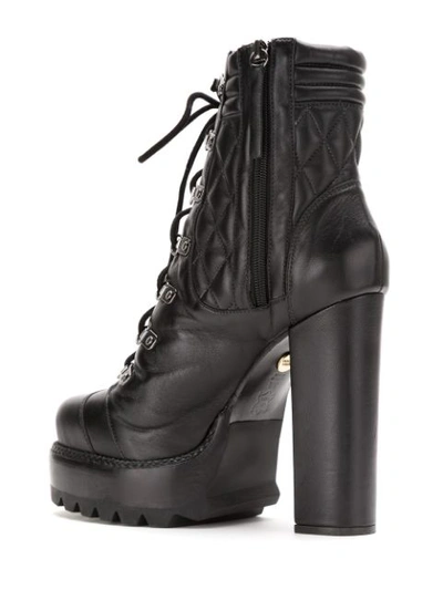 Shop Andrea Bogosian Leather Platform Boots In Black
