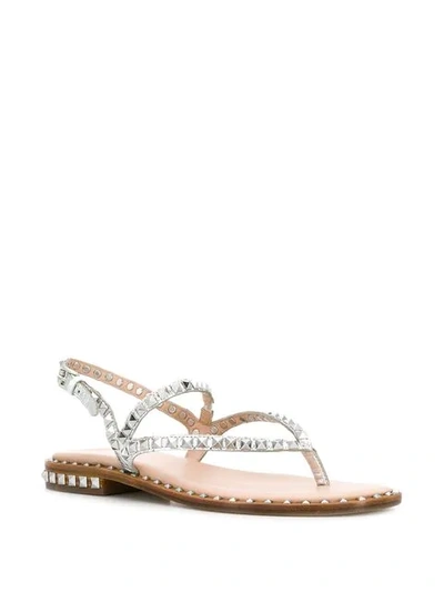 Shop Ash Peps Studded Sandals In Silver