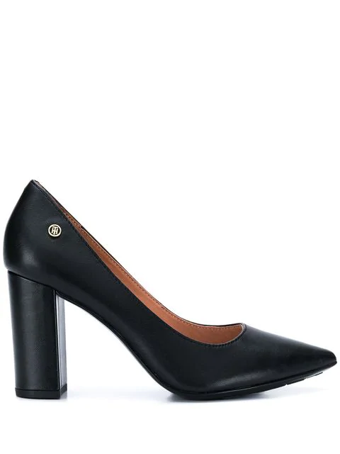 Block Heel Pumps in 990 Black Americana Block Heels