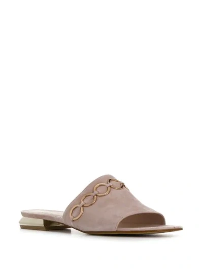 Shop Tosca Blu Ring Embellished Sandals In Pink