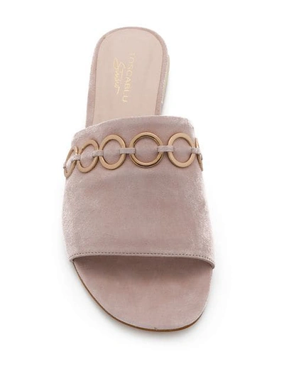 Shop Tosca Blu Ring Embellished Sandals In Pink