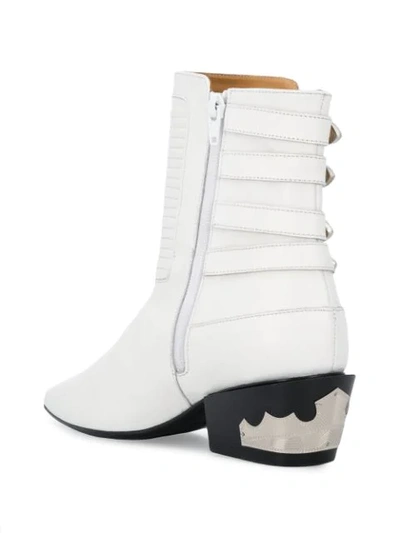 Shop Toga Pulla Buckled Western Boots - White