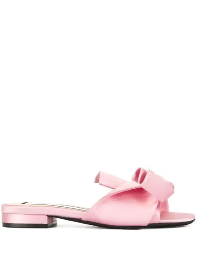 Shop N°21 Bow Open-toe Sandals In Pink