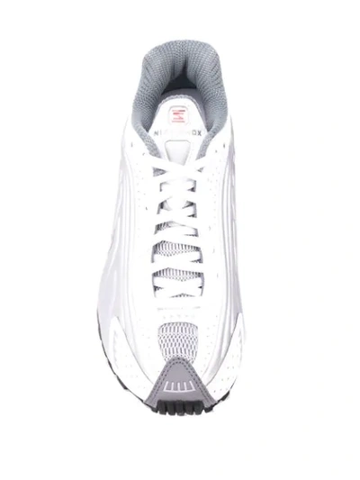 Shop Nike Shox R4 Sneakers In Silver