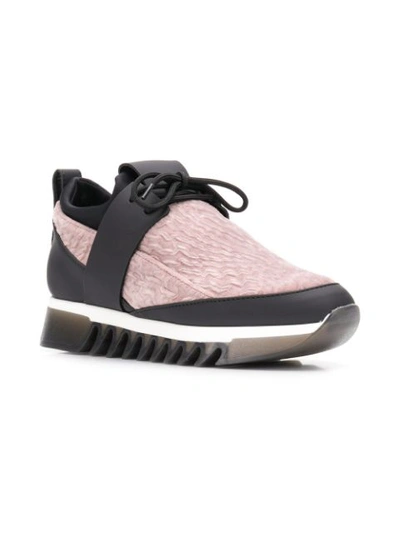 Shop Alexander Smith Velvet Platform Sneakers In Pink