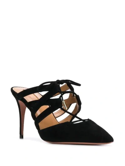 AQUAZZURA BELGRAVIA 85穆勒鞋 - 黑色