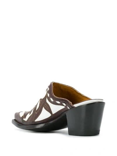 Shop Jessie Western Two-tone Mules In Brown