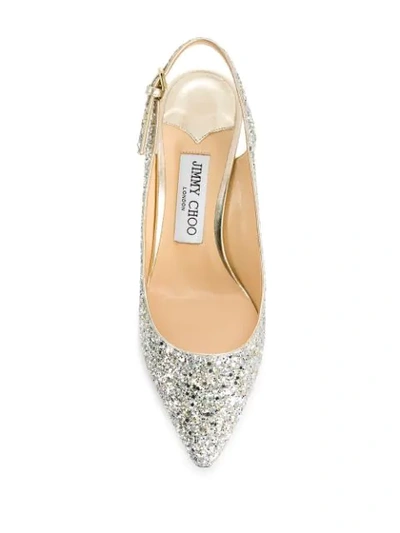 Shop Jimmy Choo Erin 85 Pumps In Silver