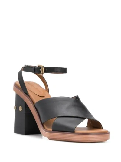 Shop See By Chloé Chunky Heel Sandals In Black