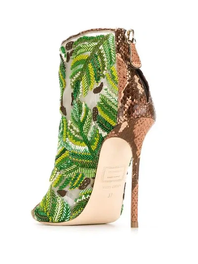 Shop Dsquared2 Embroidered Boots In Green