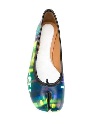 Shop Maison Margiela Multicoloured Ballerina Shoes In Blue