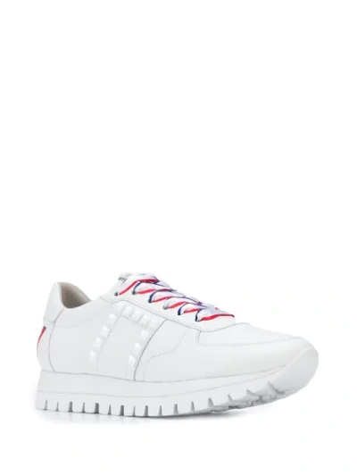 Shop Kennel & Schmenger Studded Low-top Sneakers In White