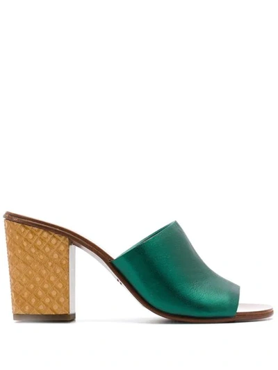 Shop Chie Mihara Henji Posh Mules In Green