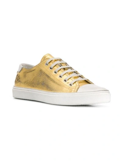 Shop Saint Laurent Bedford Sneakers In Gold