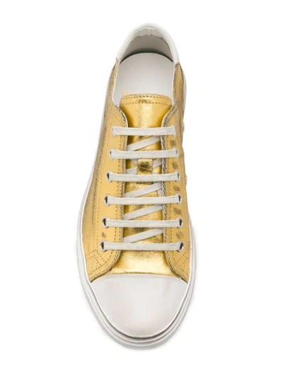 Shop Saint Laurent Bedford Sneakers In Gold