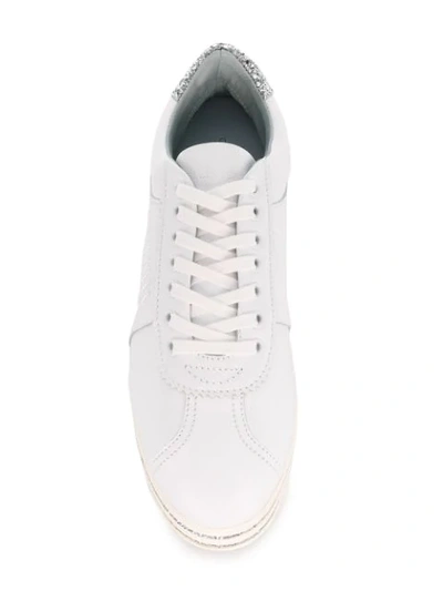 Shop Chiara Ferragni Platform Glitter Sneakers In White