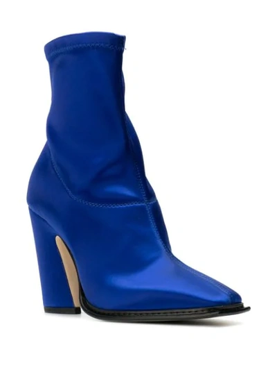 Shop Jimmy Choo Mica 100 Boots In Blue