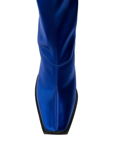 Shop Jimmy Choo Mica 100 Boots In Blue