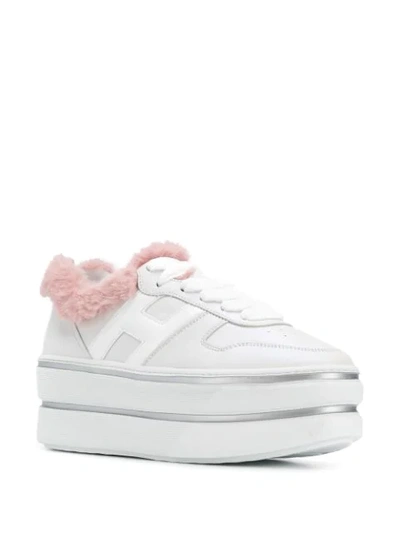 Shop Hogan Platform Low-top Sneakers In White