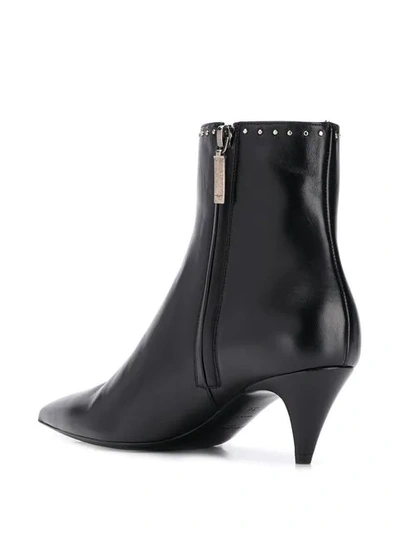 Shop Saint Laurent Studds Ankle Boots In Black