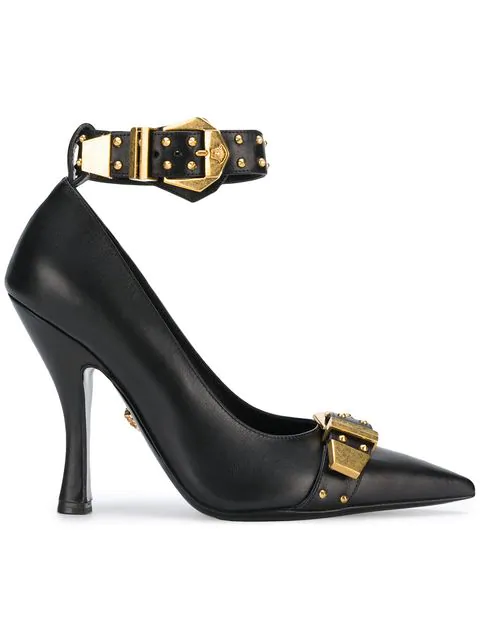 versace ankle strap heels