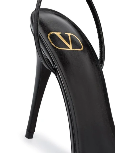 Shop Valentino Garavani 100 Stud Embellished Strappy Leather Sandals In 0no Black