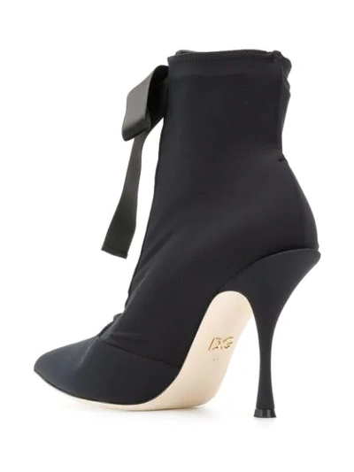 Shop Dolce & Gabbana Lori Stretch Jersey Ankle Boots In Black