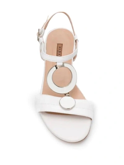 Shop Albano Disc Ring Sandals In White