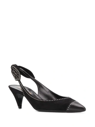 SAINT LAURENT CHARLOTTE SLINGBACK PUMPS - 黑色