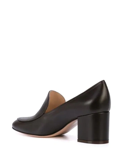 Shop Gianvito Rossi Mid-heel Loafers In Brown