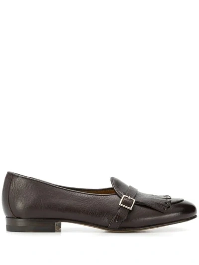 Shop Henderson Baracco Buckle Detail Loafers In Brown