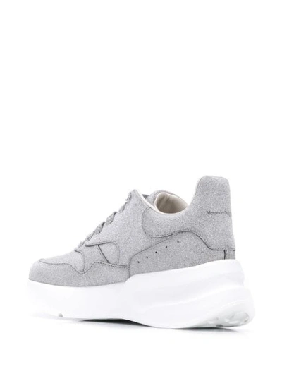 Shop Alexander Mcqueen Oversized Runner Sneakers In Silver