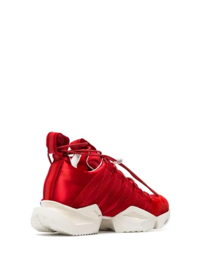 Shop Ben Taverniti Unravel Project Drawstring Fastened Chunky Sneakers In Red