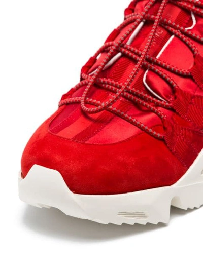 Shop Ben Taverniti Unravel Project Drawstring Fastened Chunky Sneakers In Red