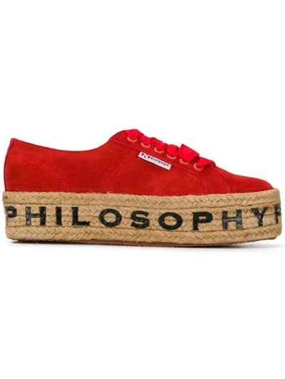 PHILOSOPHY DI LORENZO SERAFINI SUPERGA X PHILOSOPHY SNEAKERS - 红色