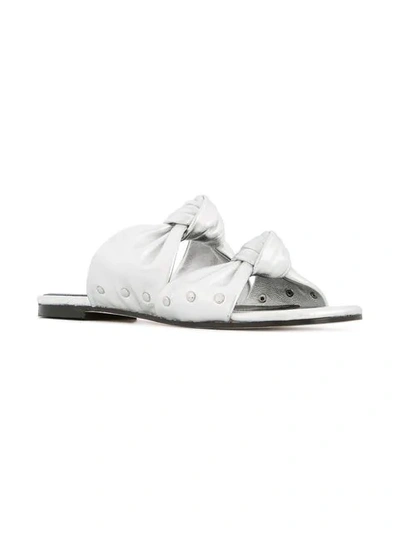 Shop Mara & Mine Isabelle Knot Slides In White