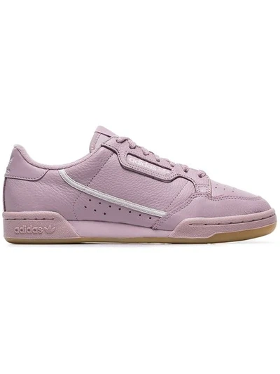 Shop Adidas Originals Light Purple Continental 80s Leather Sneakers