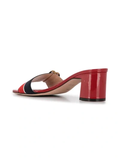 Shop Bally Side Buckle Sandals In Red