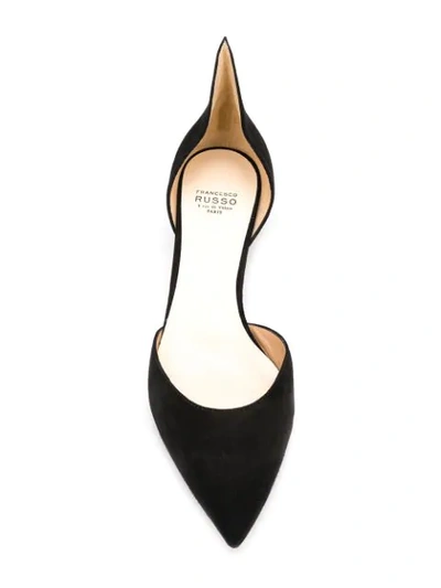 Shop Francesco Russo Pointed Pumps In Black