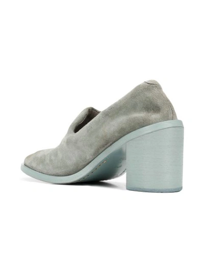 Shop Marsèll Two Tone Chunky Heel Loafers In Blue