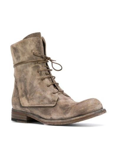 Shop Officine Creative Hubble Lace Up Boots - Neutrals