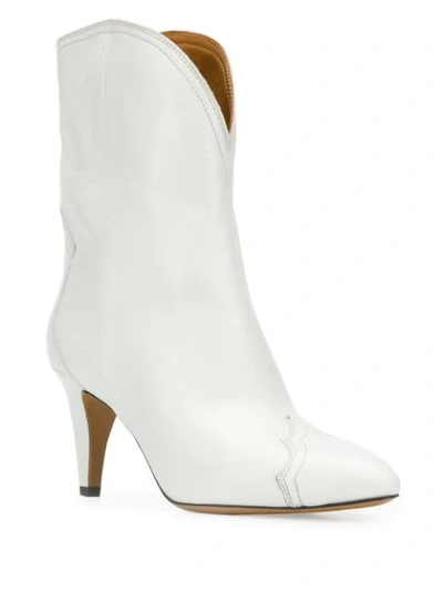 Shop Isabel Marant Dythey Cowboy Boots In White