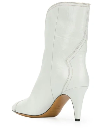 Shop Isabel Marant Dythey Cowboy Boots In White