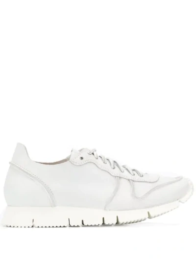 Shop Buttero Reverse Stitch Sneakers In White