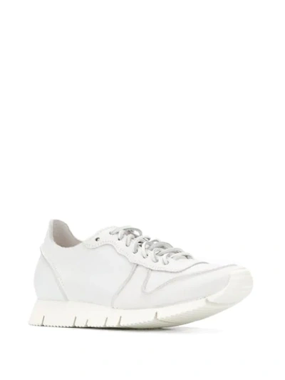 Shop Buttero Reverse Stitch Sneakers In White