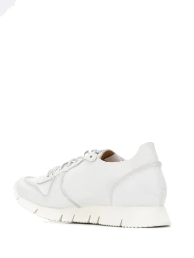 Shop Buttero Reverse Stitch Sneakers In White